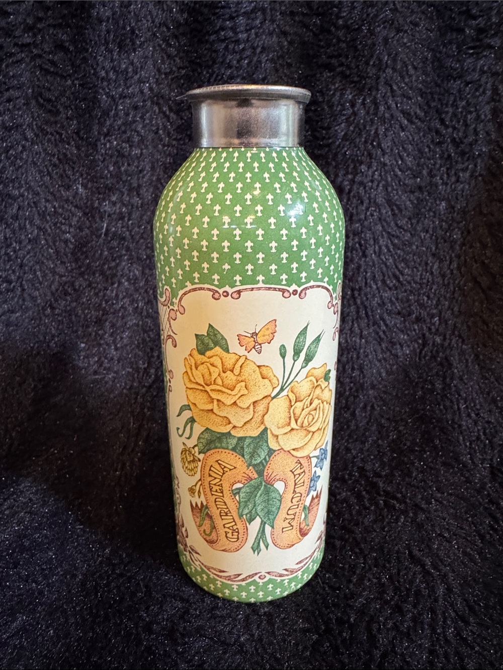 VTG Crabtree & Evelyn Gardenia Talcum Powder Tin - NEW Sealed NOS